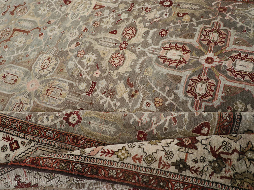 Antique Persian Bidjar Wide Gallery Runner, No.30443 - Staging