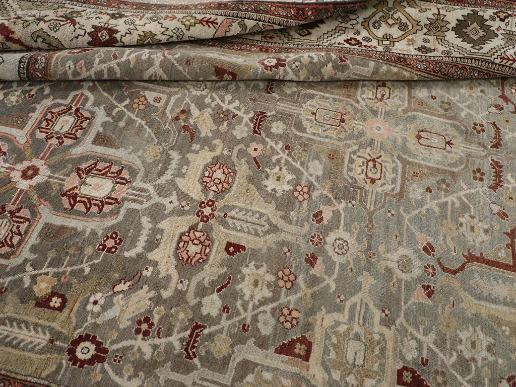 Antique Persian Bidjar Wide Gallery Runner, No.30443 - Staging