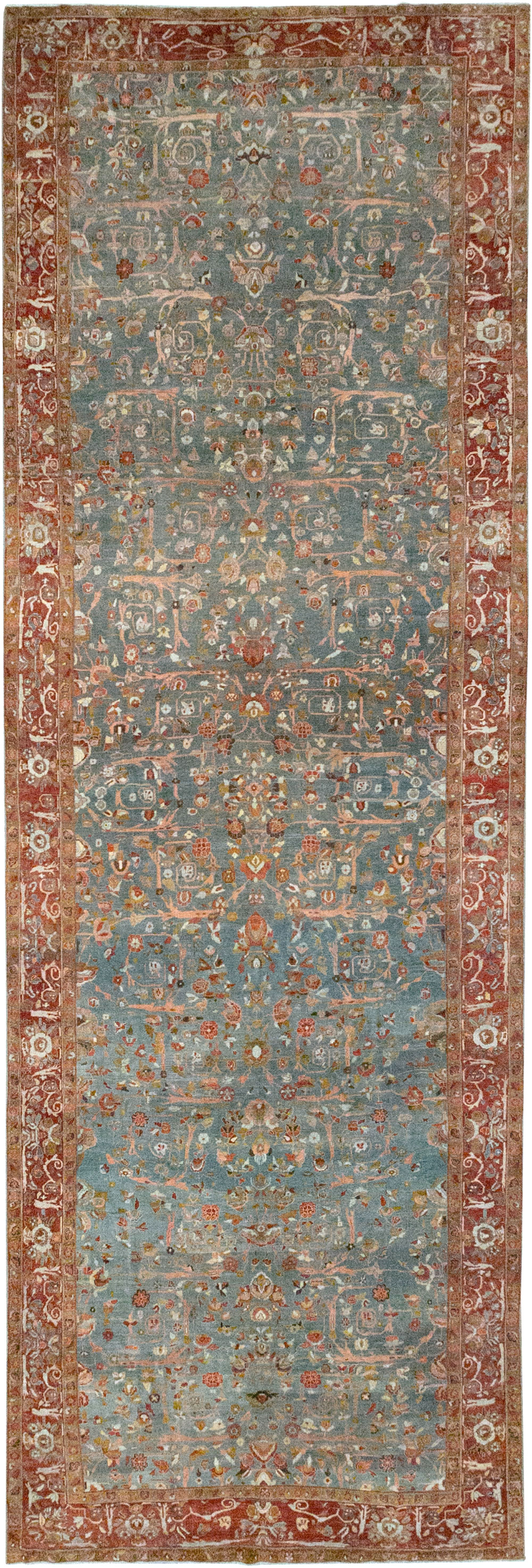 Antique Persian Bidjar Wide Gallery Runner, No.30444 - Staging