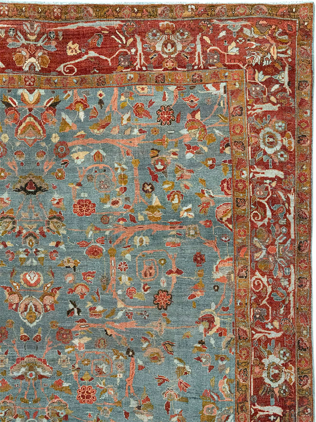 Antique Persian Bidjar Wide Gallery Runner, No.30444 - Staging