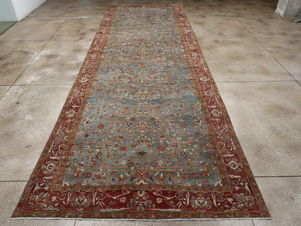 Antique Persian Bidjar Wide Gallery Runner, No.30444 - Staging