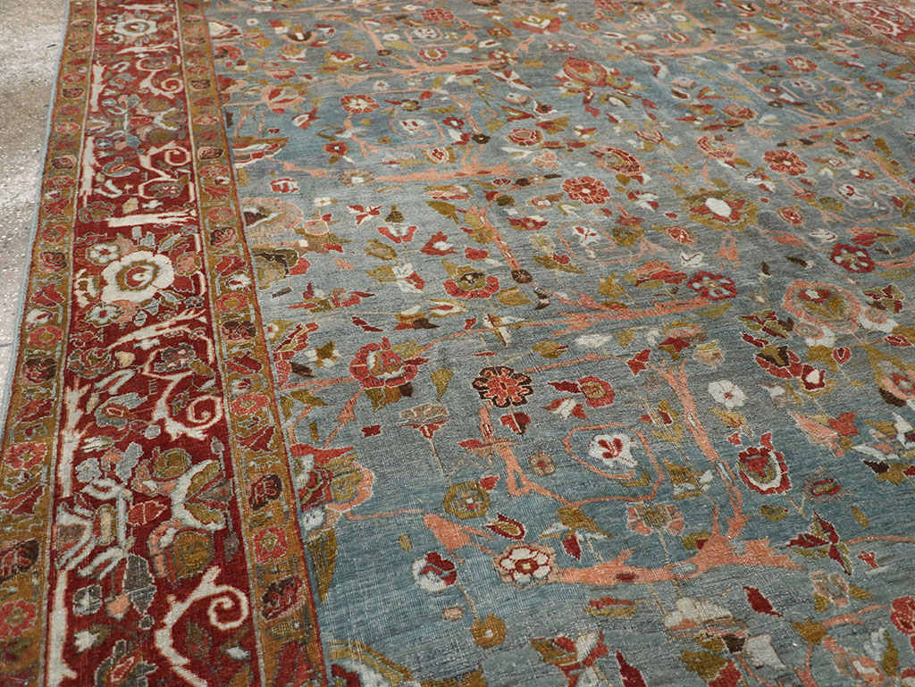 Antique Persian Bidjar Wide Gallery Runner, No.30444 - Staging