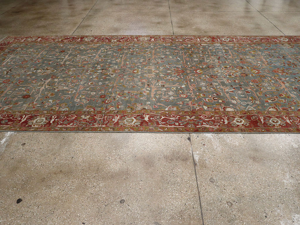 Antique Persian Bidjar Wide Gallery Runner, No.30444 - Staging