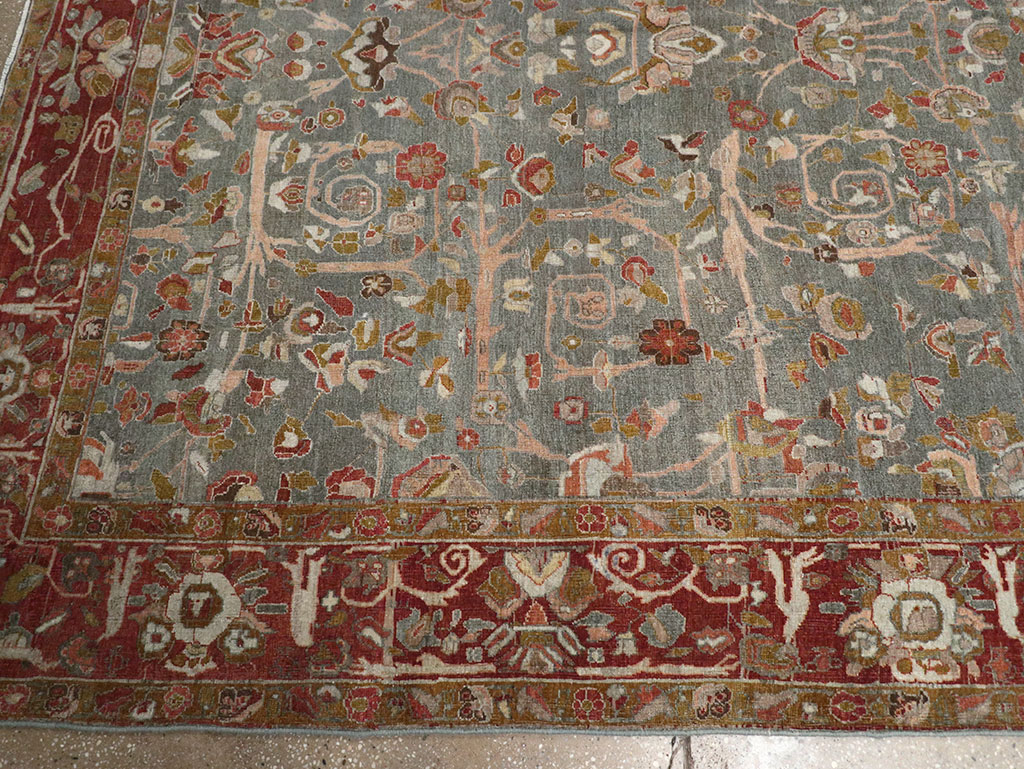 Antique Persian Bidjar Wide Gallery Runner, No.30444 - Staging