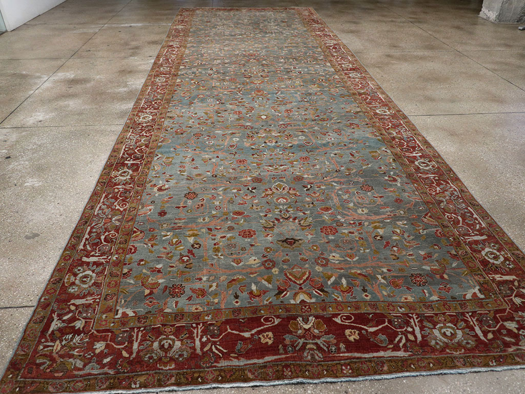 Antique Persian Bidjar Wide Gallery Runner, No.30444 - Staging