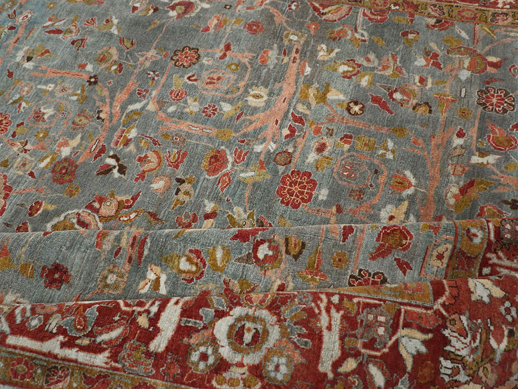 Antique Persian Bidjar Wide Gallery Runner, No.30444 - Staging
