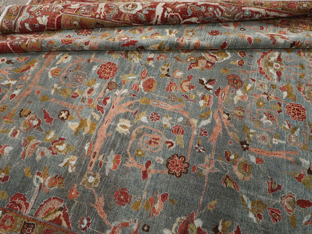 Antique Persian Bidjar Wide Gallery Runner, No.30444 - Staging