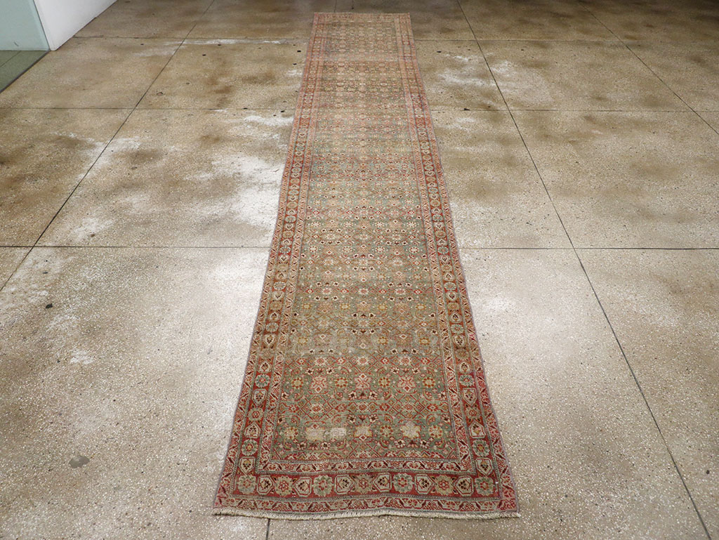 Antique Persian Bidjar Long Runner, No.30447 - Staging