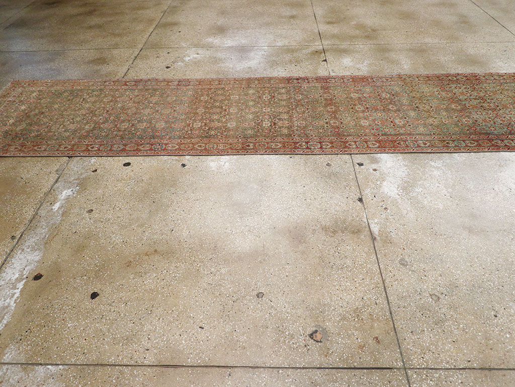 Antique Persian Bidjar Long Runner, No.30447 - Staging