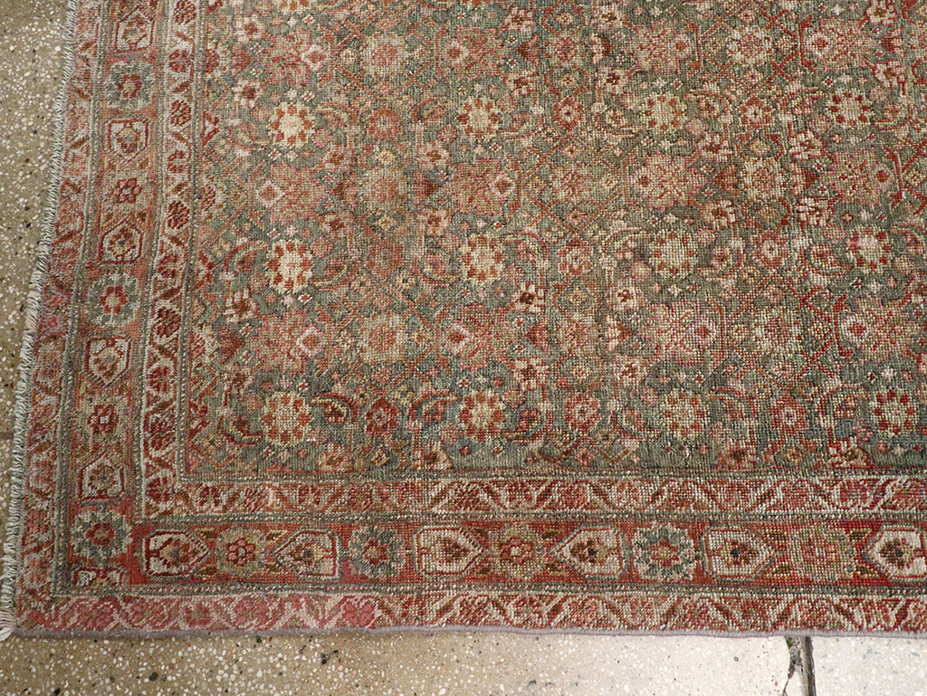 Antique Persian Bidjar Long Runner, No.30447 - Staging