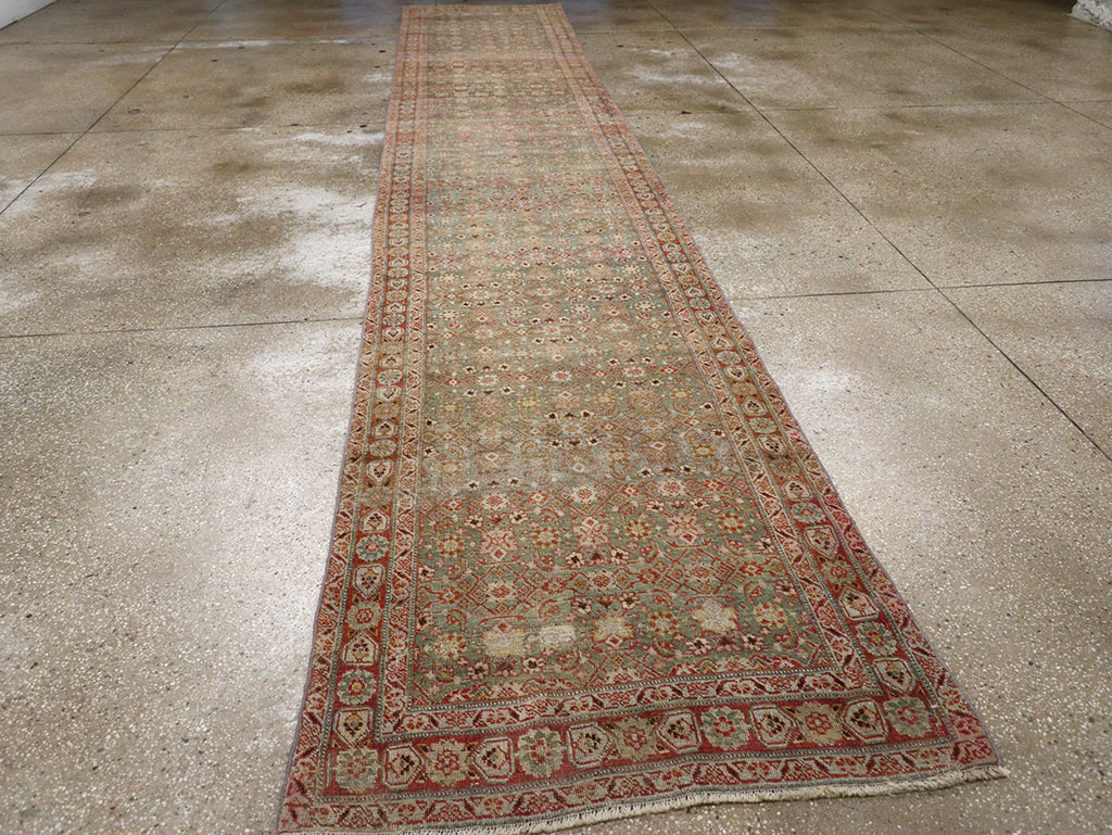 Antique Persian Bidjar Long Runner, No.30447 - Staging