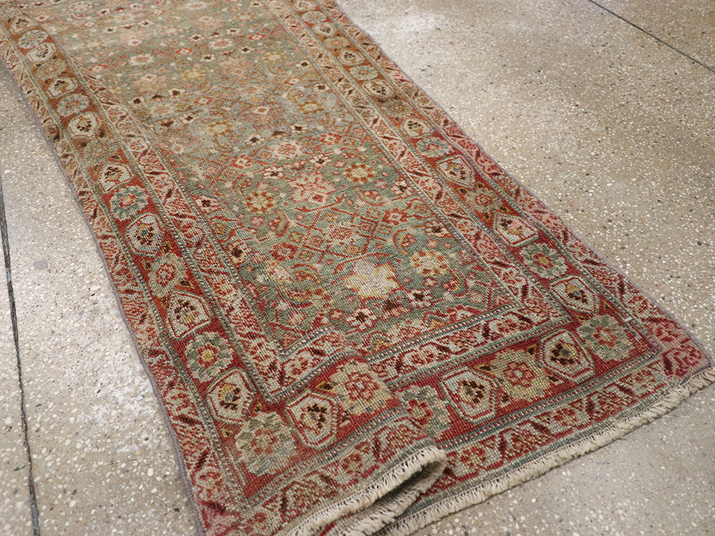 Antique Persian Bidjar Long Runner, No.30447 - Staging