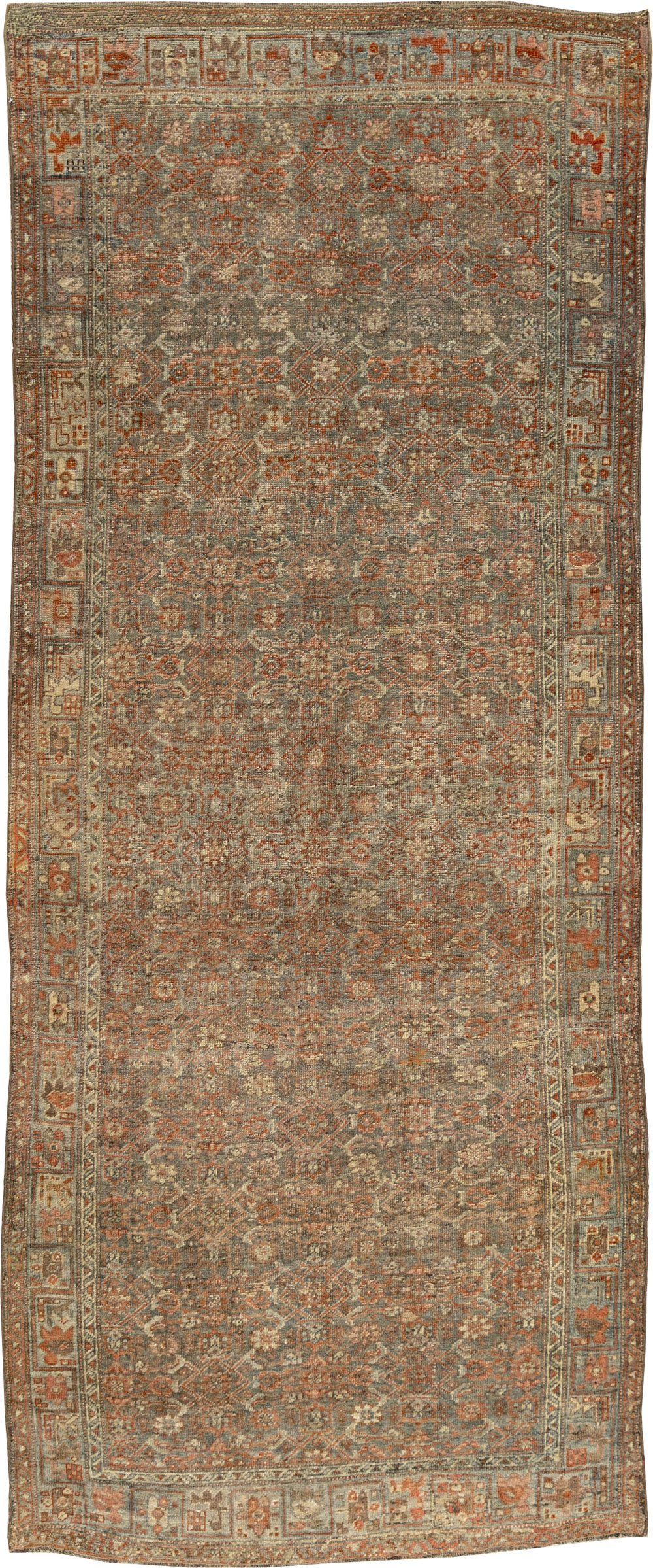 Antique Persian Bidjar Wide Gallery Runner, No.30448 - Staging