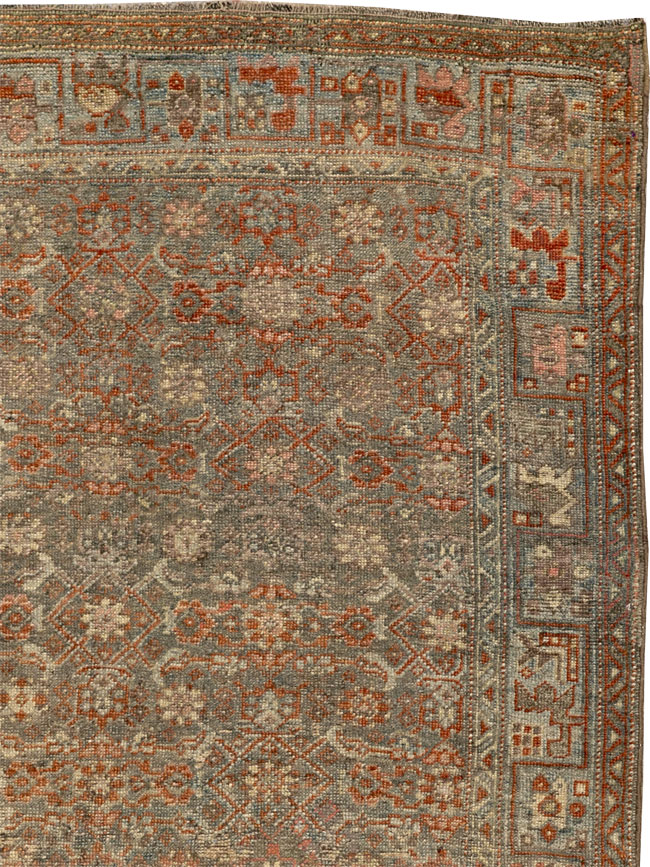Antique Persian Bidjar Wide Gallery Runner, No.30448 - Staging