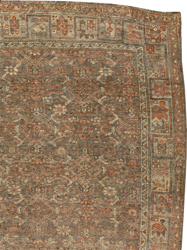 Antique Persian Bidjar Wide Gallery Runner, No.30448 - Staging