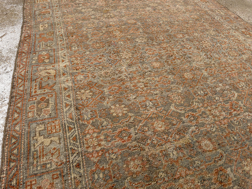 Antique Persian Bidjar Wide Gallery Runner, No.30448 - Staging