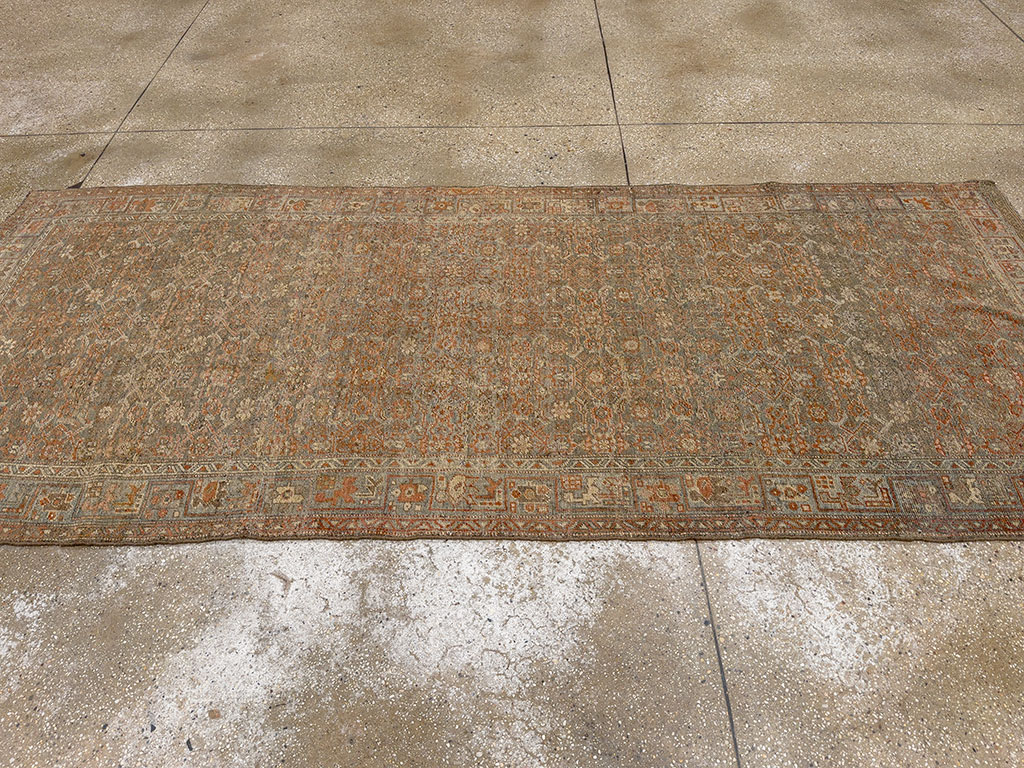 Antique Persian Bidjar Wide Gallery Runner, No.30448 - Staging