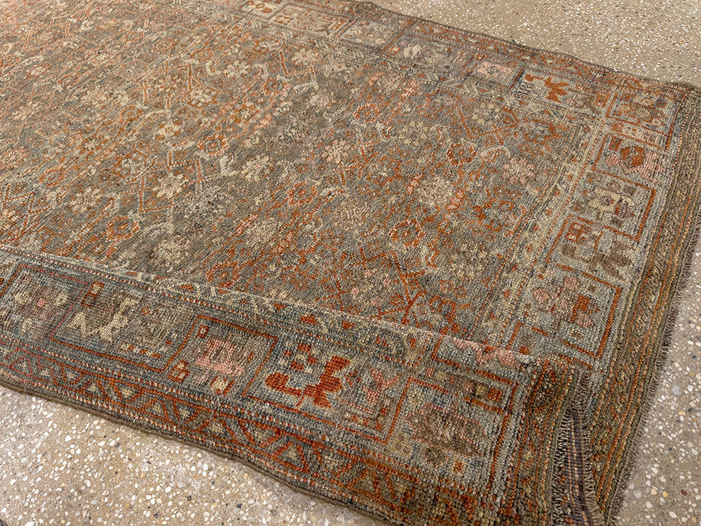 Antique Persian Bidjar Wide Gallery Runner, No.30448 - Staging