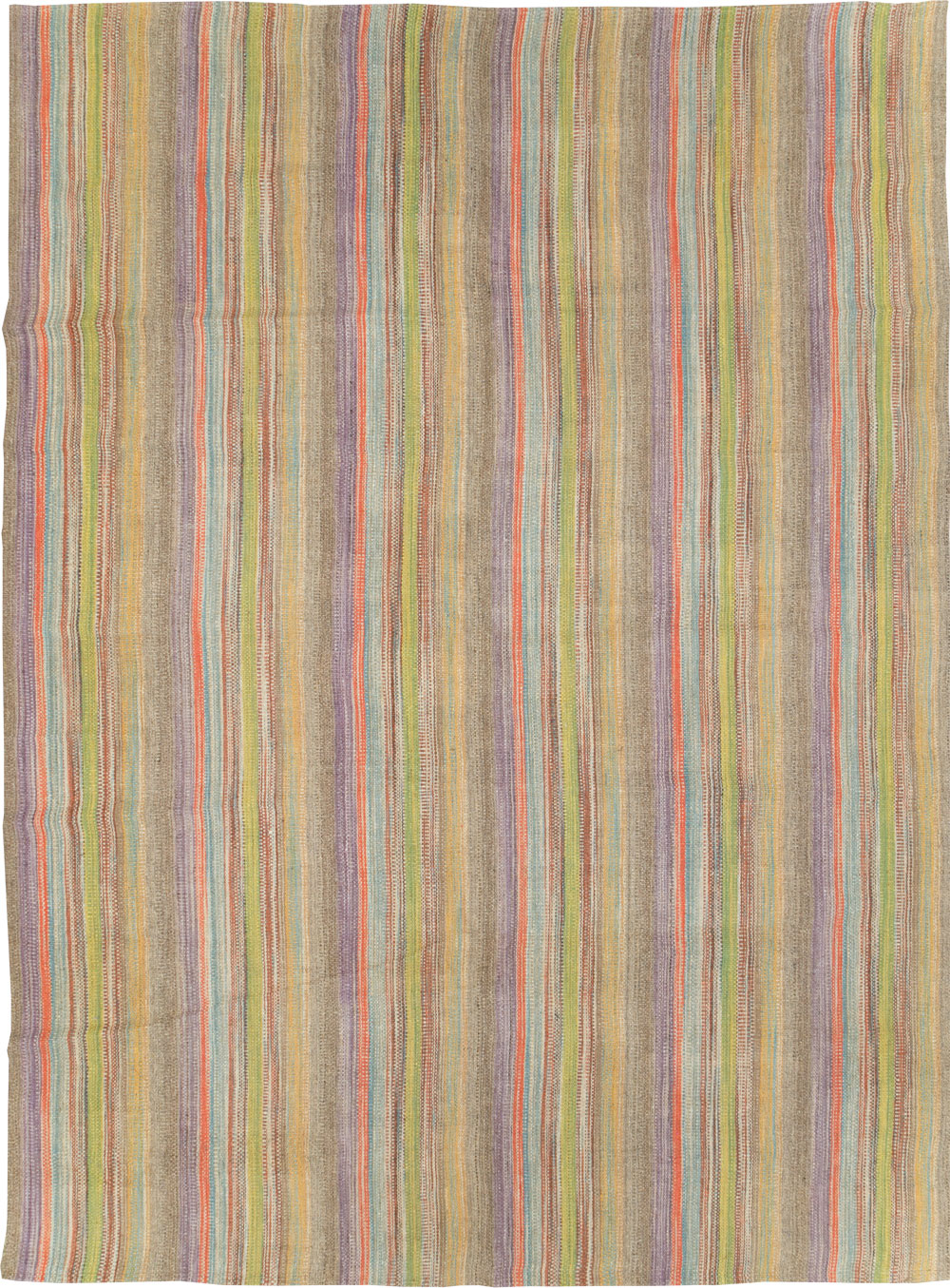 Modern Turkish Flatweave Kilim Room Size Carpet, No.30450 - Staging