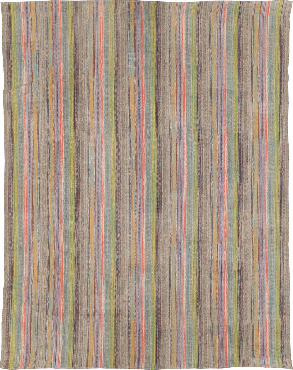 Modern Persian Flatweave Kilim Large Room Size Carpet, No.30451 - Staging