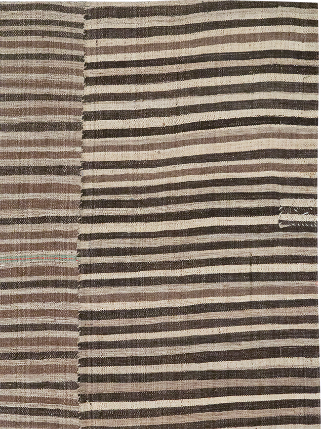 Vintage Persian Flatweave Kilim Accent Rug, No.30467 - Staging