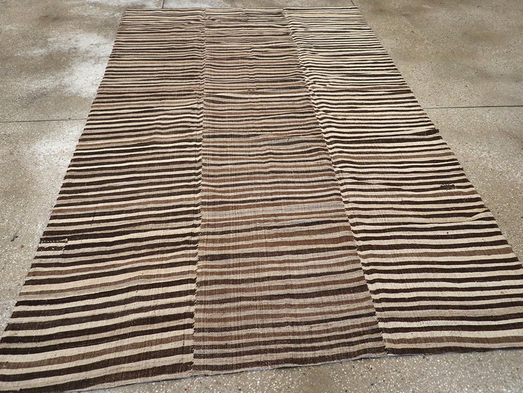 Vintage Persian Flatweave Kilim Accent Rug, No.30467 - Staging