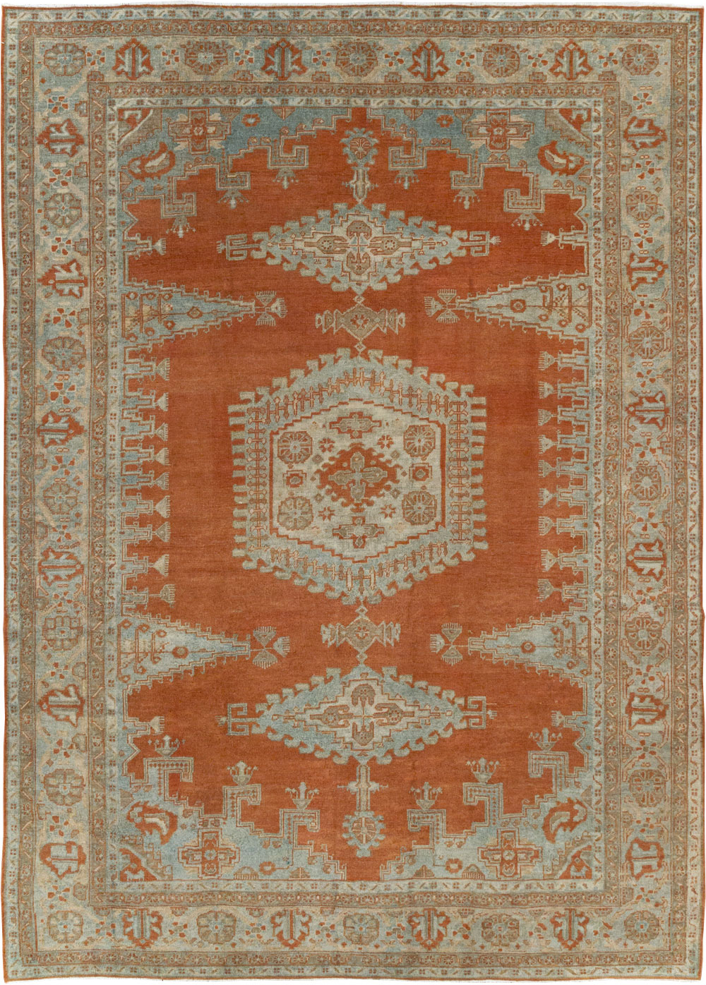 Vintage Persian Veece Small Room Size Carpet, No.30477 - Staging