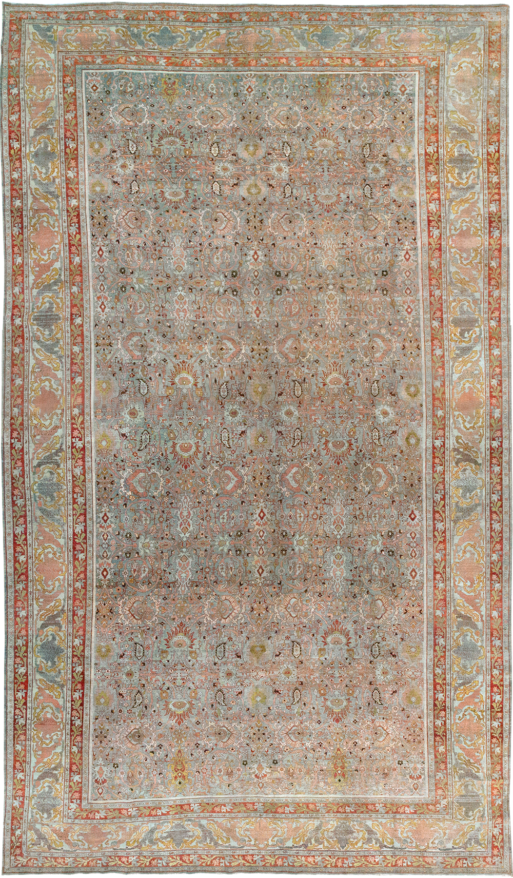 Antique Persian Bidjar Oversize Carpet, No.30479 - Staging