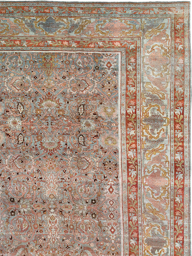 Antique Persian Bidjar Oversize Carpet, No.30479 - Staging