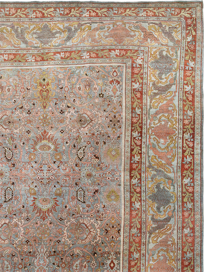 Antique Persian Bidjar Oversize Carpet, No.30479 - Staging