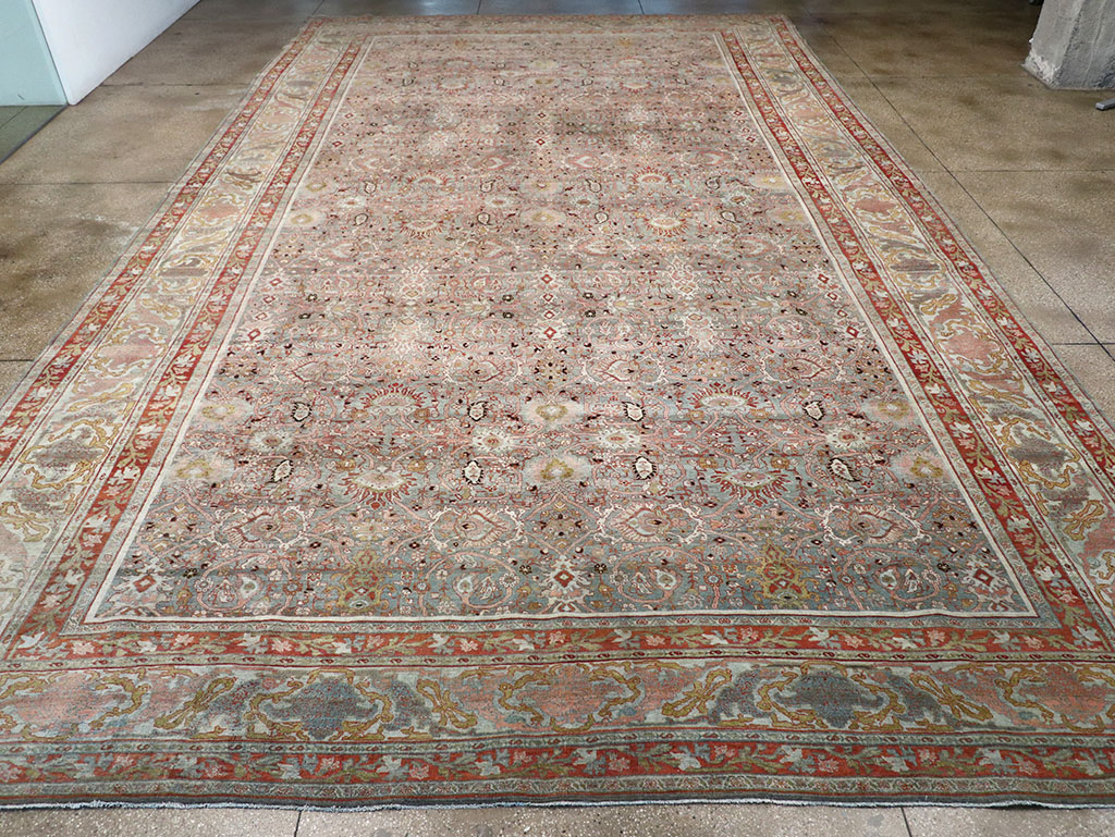 Antique Persian Bidjar Oversize Carpet, No.30479 - Staging