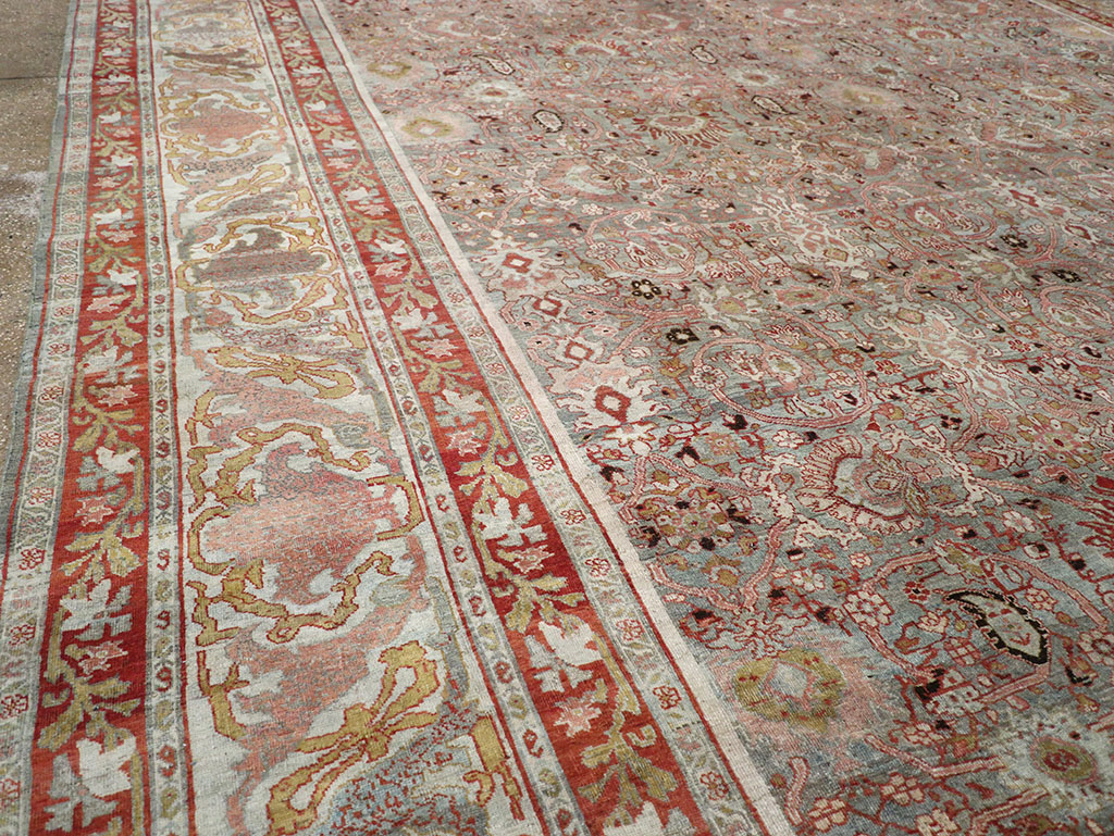 Antique Persian Bidjar Oversize Carpet, No.30479 - Staging