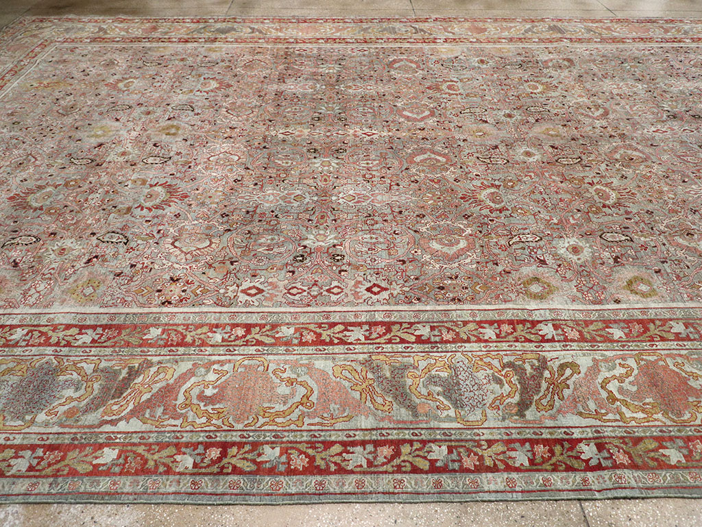 Antique Persian Bidjar Oversize Carpet, No.30479 - Staging