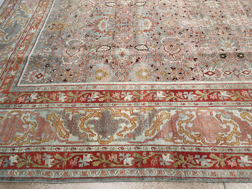 Antique Persian Bidjar Oversize Carpet, No.30479 - Staging