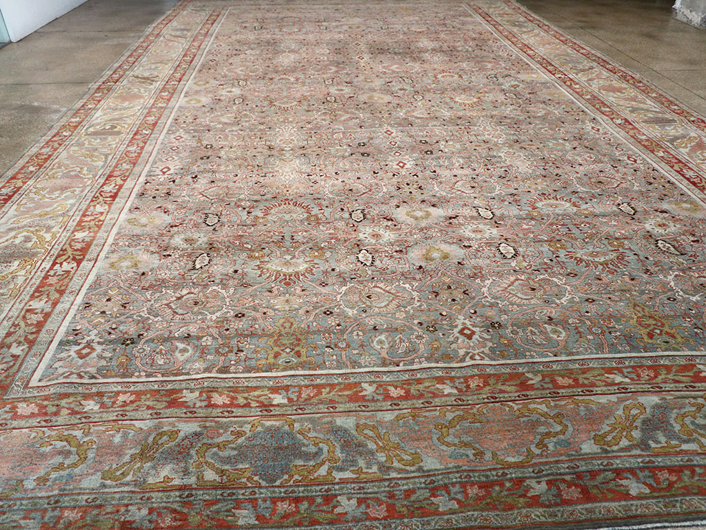 Antique Persian Bidjar Oversize Carpet, No.30479 - Staging