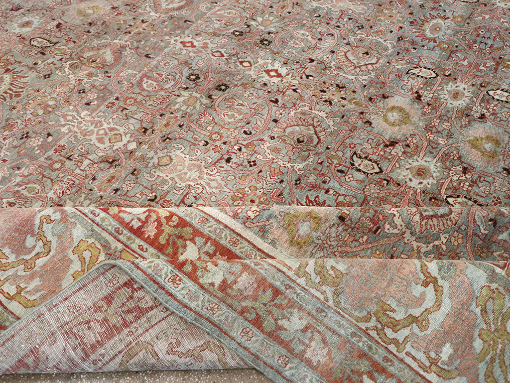 Antique Persian Bidjar Oversize Carpet, No.30479 - Staging