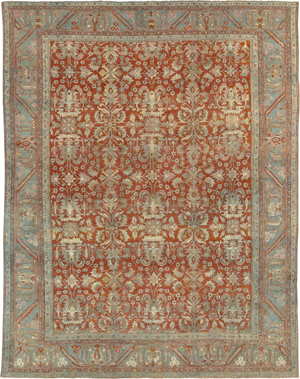 Antique Persian Bibikabad Room Size Carpet, No.30489 - Staging