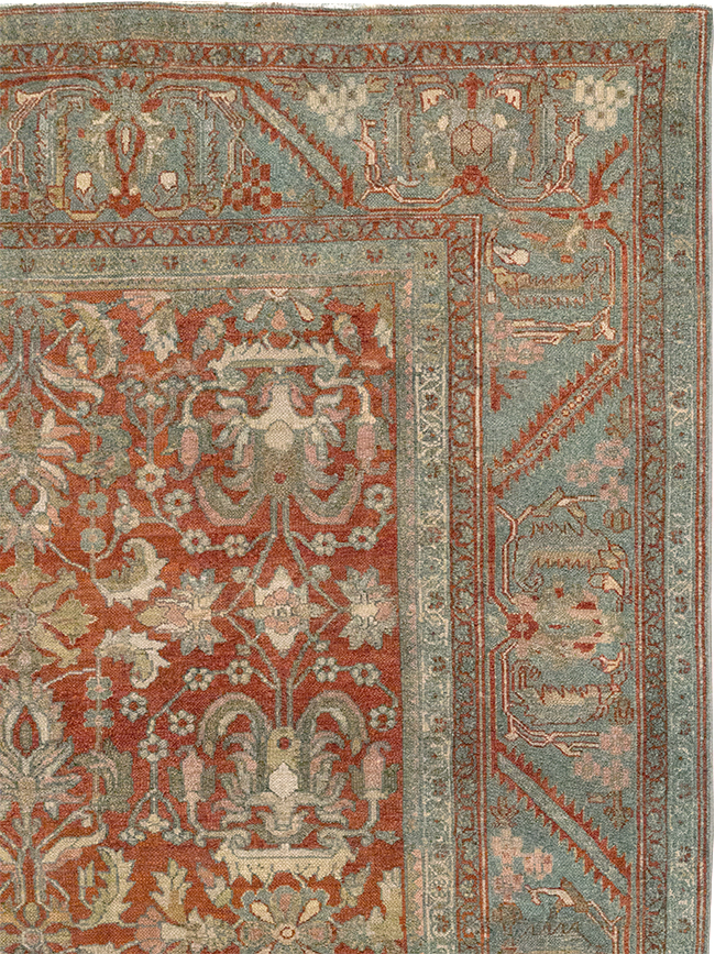 Antique Persian Bibikabad Room Size Carpet, No.30489 - Staging
