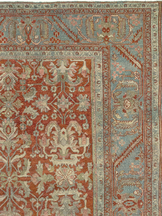 Antique Persian Bibikabad Room Size Carpet, No.30489 - Staging