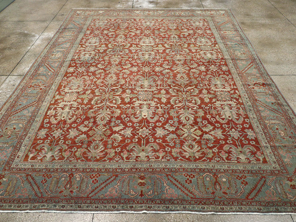 Antique Persian Bibikabad Room Size Carpet, No.30489 - Staging