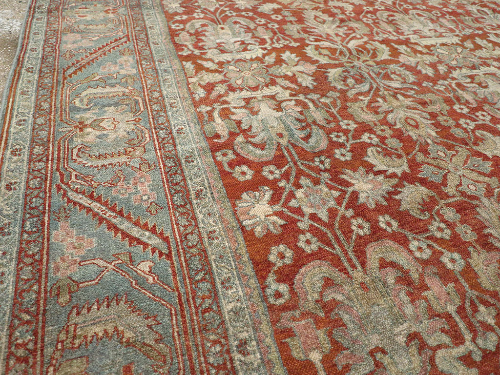 Antique Persian Bibikabad Room Size Carpet, No.30489 - Staging