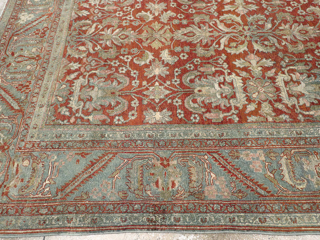 Antique Persian Bibikabad Room Size Carpet, No.30489 - Staging