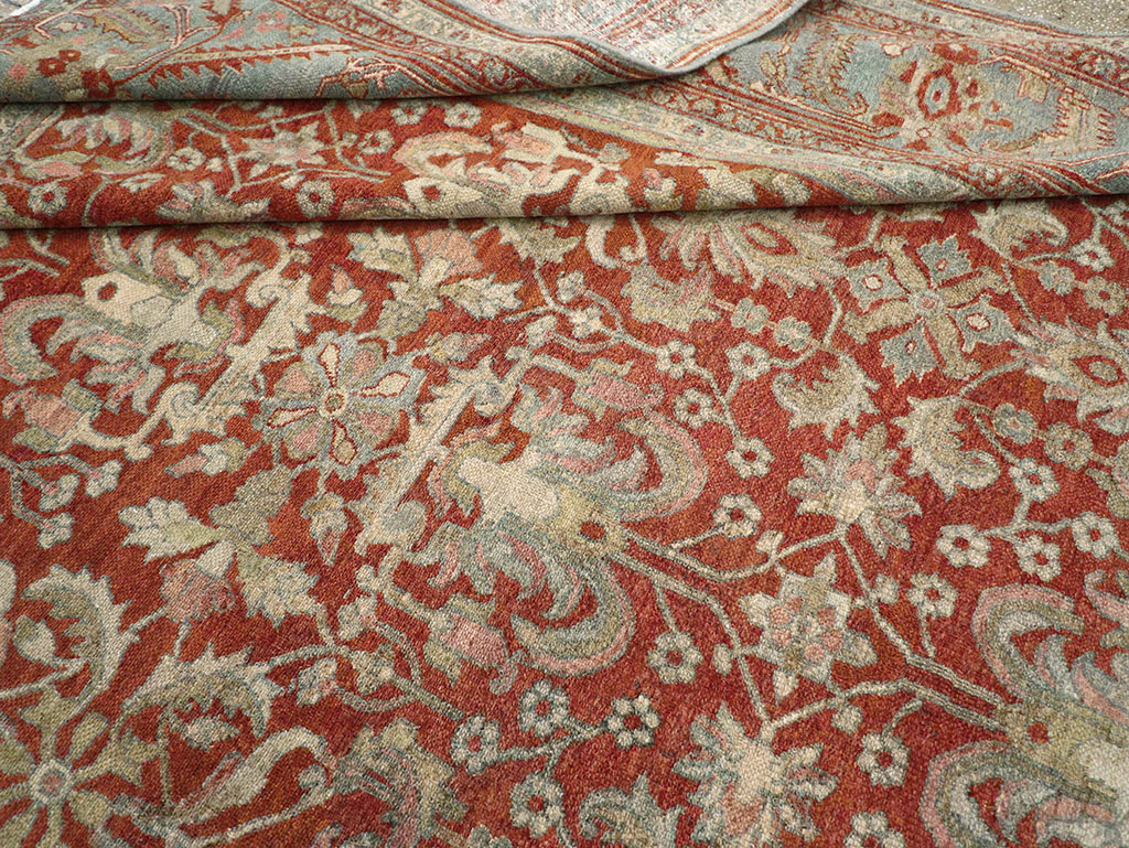 Antique Persian Bibikabad Room Size Carpet, No.30489 - Staging