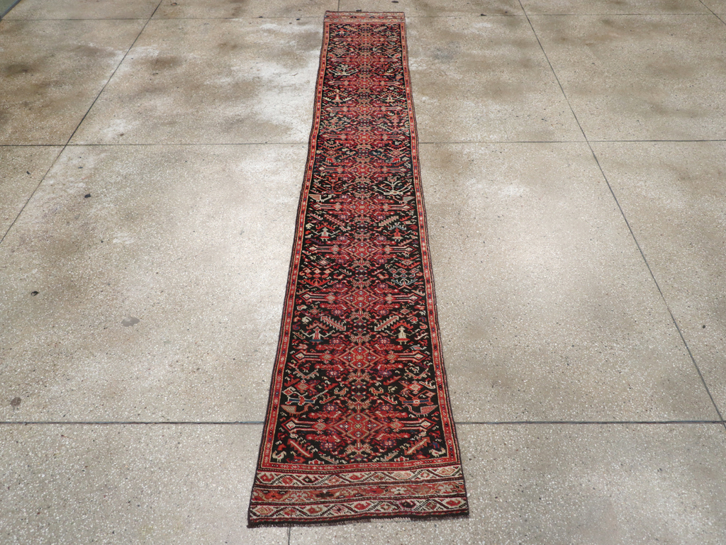 Antique Persian Kurdish Runner, No.30490 - Staging