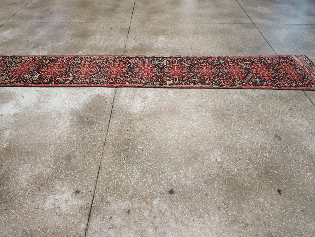 Antique Persian Kurdish Runner, No.30490 - Staging