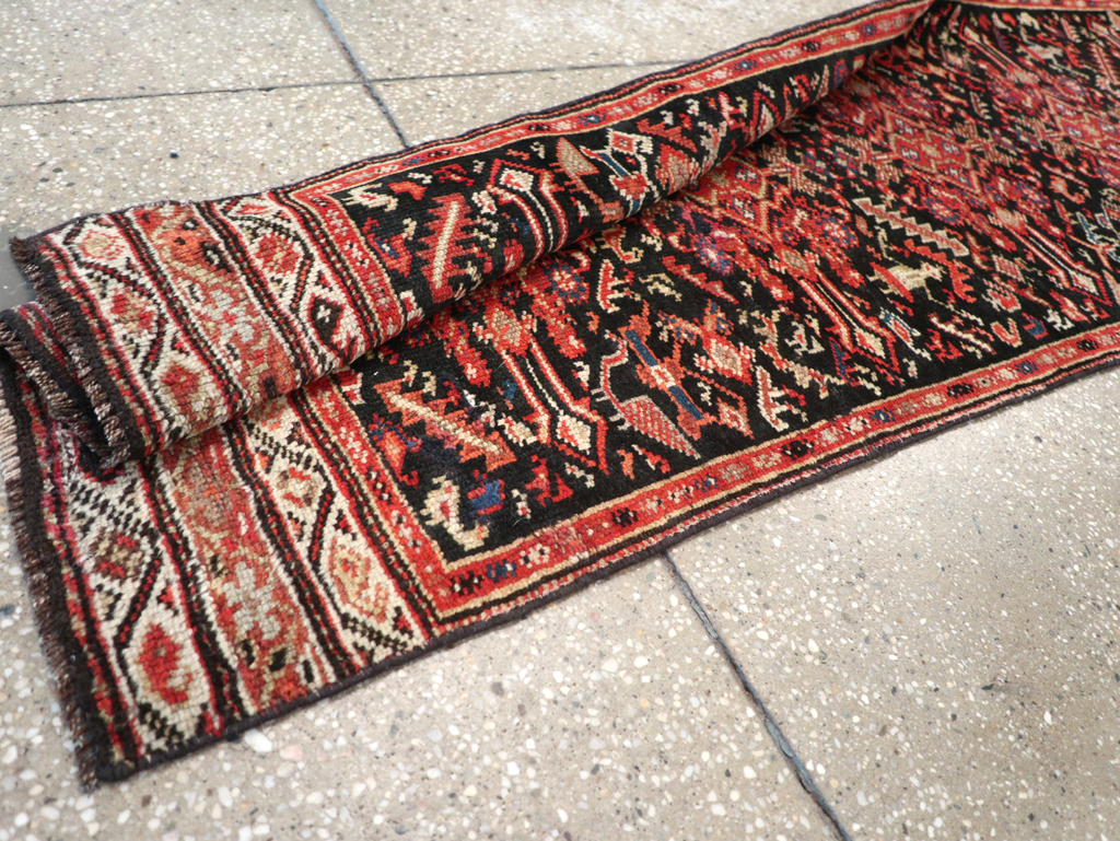 Antique Persian Kurdish Runner, No.30490 - Staging