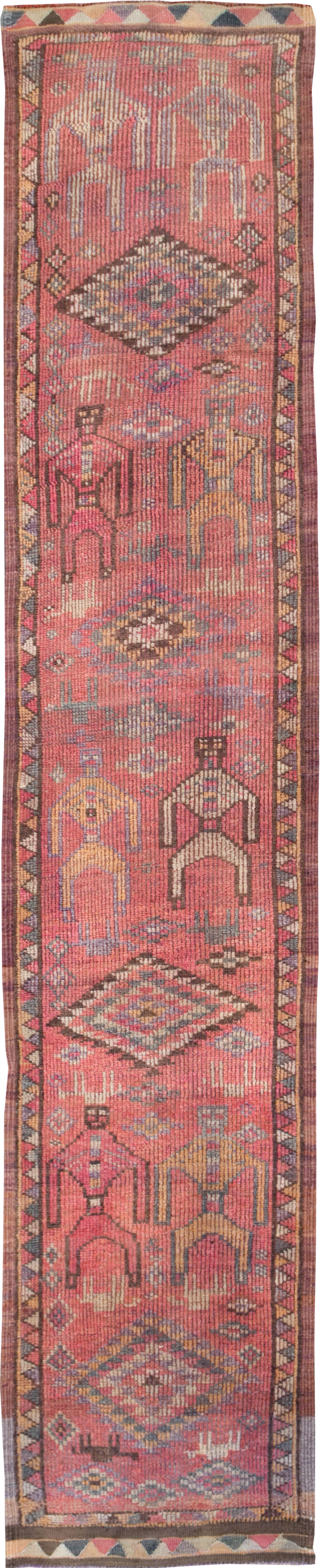 Vintage Turkish Anatolian Pictorial Runner, No.30492 - Staging