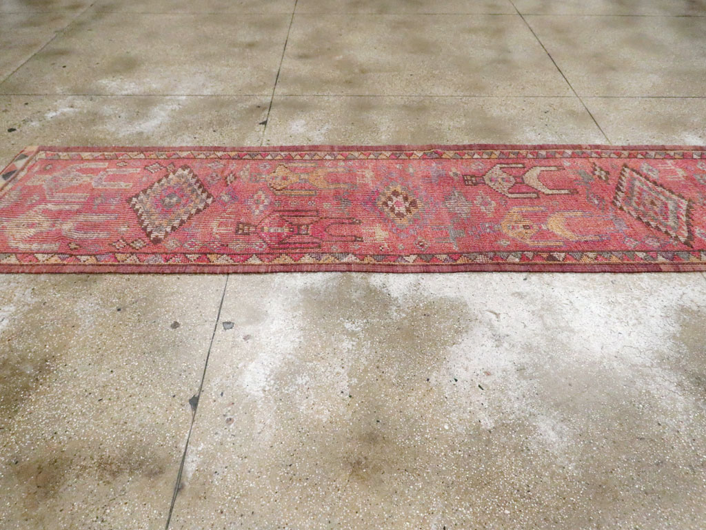 Vintage Turkish Anatolian Pictorial Runner, No.30492 - Staging