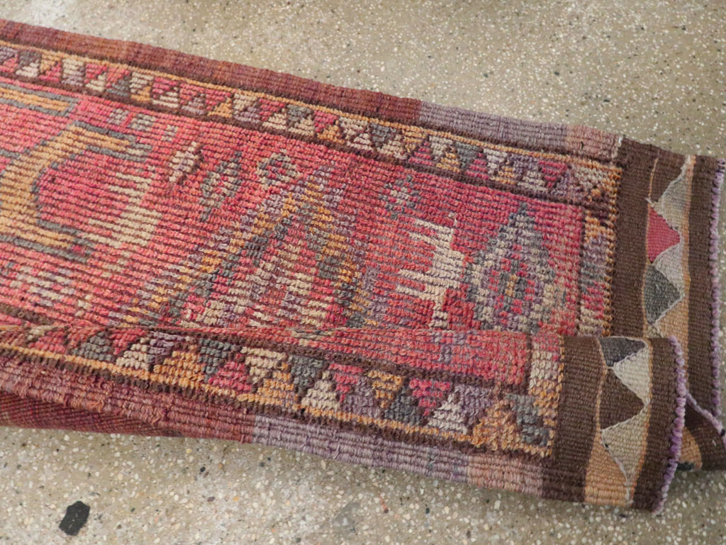 Vintage Turkish Anatolian Pictorial Runner, No.30492 - Staging