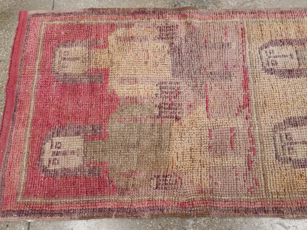 Vintage Turkish Anatolian Pictorial Runner, No.30494 - Staging